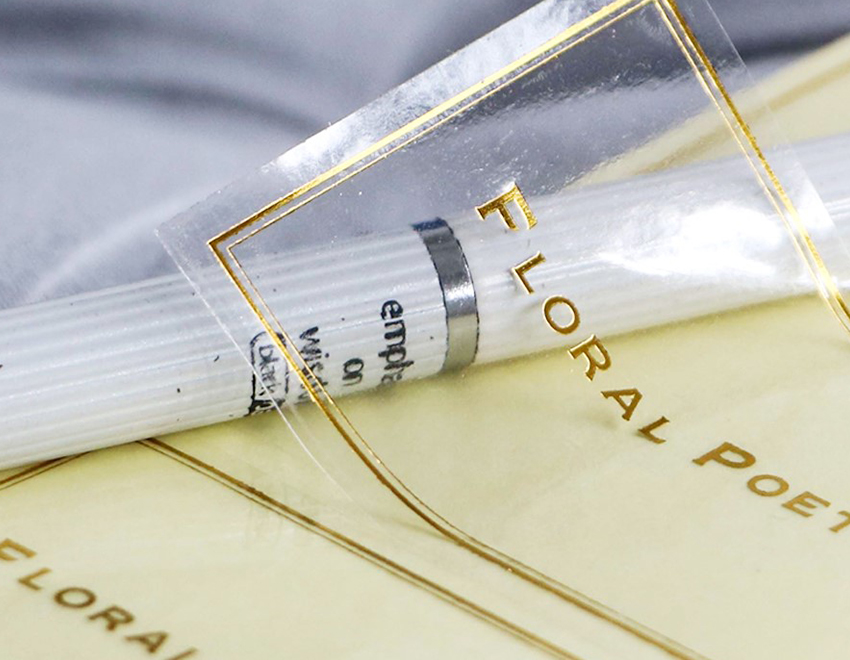 山東燙金透明膜標簽